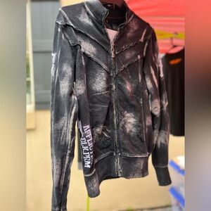 Men’s Affliction stone wash Zip up jacket